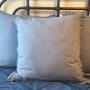 3 Cremieux Chambray Euro Shams 20x20